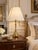 Late 20th Century Hollywood Regency Solid Brass Candlestick Table Lamp Empire Shade For Sale - Image 5 of 5