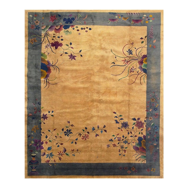 1920s Chinese Art Deco Carpet ( 9' x 11'6" - 274 x 351 ) For Sale