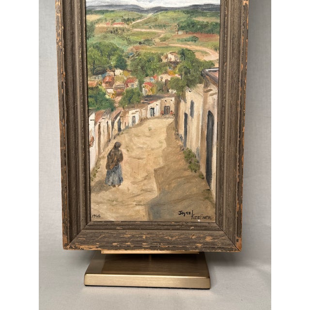 1960's Vintage Rustic Southwestern Post Impressionist Still Life Original Framed Oil Painting on Canvas For Sale - Image 12 of 12