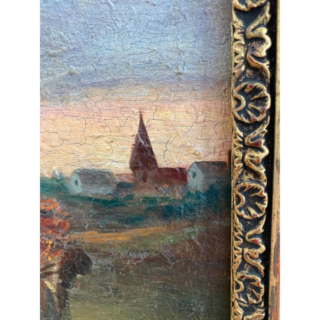 Eugène Péchaubès, Horses Pulling a Carriole at High Speed, Oil on Canvas For Sale - Image 6 of 15