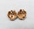 Orange Vintage 1950s Signed Castlecliff Goldtone Faux-Citrine Clip Earrings-2 Pieces For Sale - Image 8 of 9