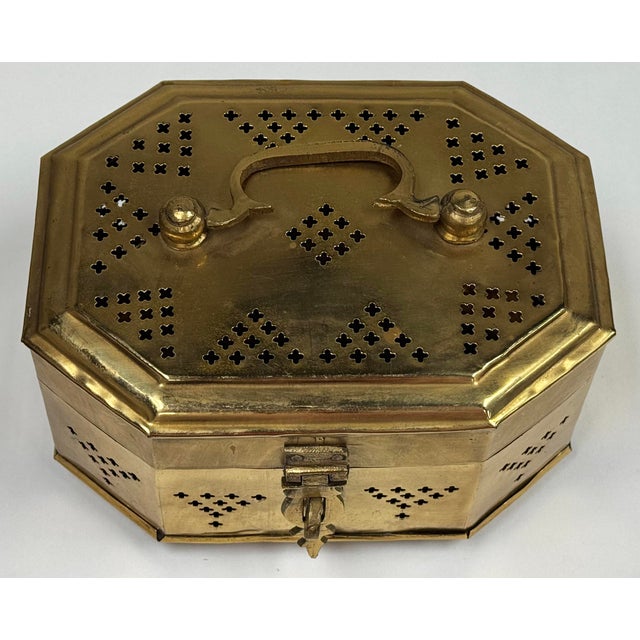 Indian Large Vintage Brass Cricket Box* For Sale - Image 3 of 9
