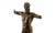 Black Neo-Classical Nude Bronze Zeus Figurine on a Black Marble Base For Sale - Image 8 of 9
