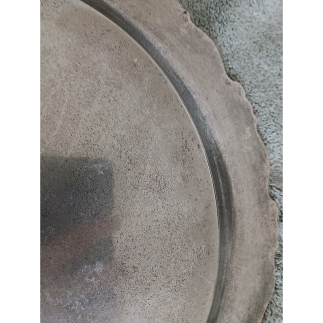 Vintage 60s Round Silverplate Waiter Tray For Sale - Image 9 of 10