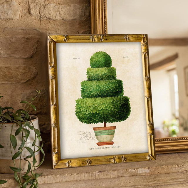This reproduction giclee is print (4) from our vintage "Topiary Garden" series. Please note there are 4 images in this...