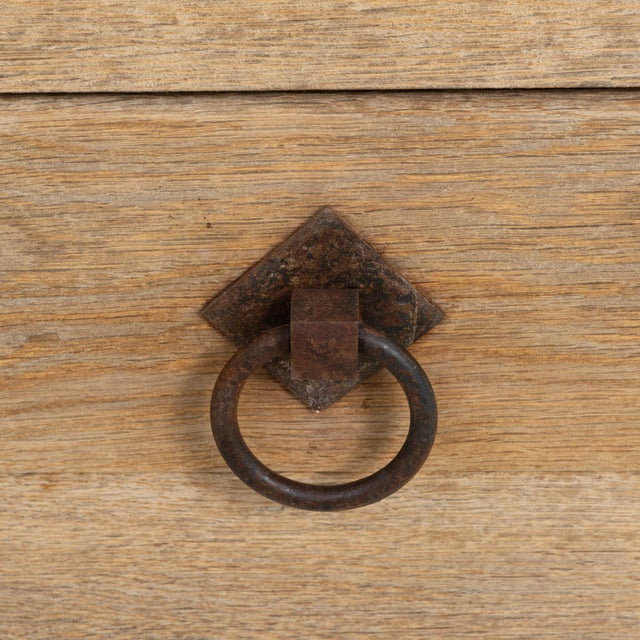 1970s French Primitive Oak Buffet With Iron Hardware For Sale - Image 13 of 18