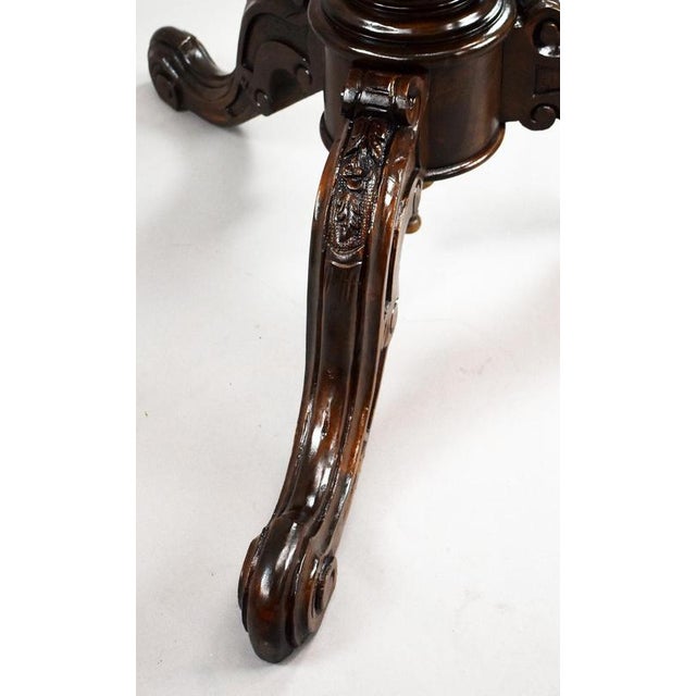 Brown Victorian Burr Walnut Marquetry Centre Table, 1880 For Sale - Image 8 of 9