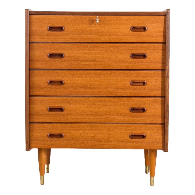 Scandinavian Teak Chest of Drawers, 1960s For Sale