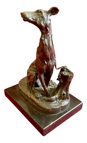 Greyhound Dog in Bronze by E. Fremiet