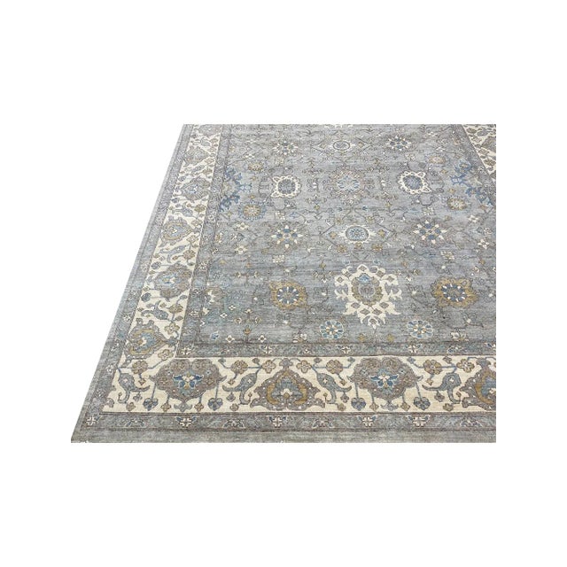 Gray Handwoven Pakistani Peshawar Area Rug 8x10 For Sale - Image 8 of 9
