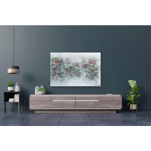 White Nympheas De Mon Coeur - Soft Abstract Floral Landscape Painting Original Artwork by Vé Boisvert For Sale - Image 8 of 9