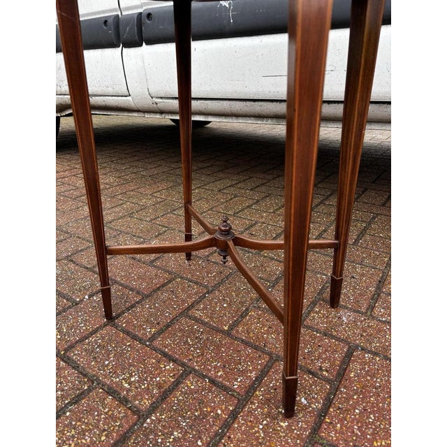 Sheraton Revival Inlaid Satinwood Side Table For Sale - Image 15 of 18