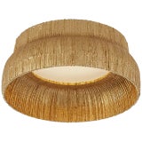 Kelly Wearstler for Visual Comfort Signature Utopia 5" Solitaire Flush Mount in Gild with Fractured Glass Trim For Sale