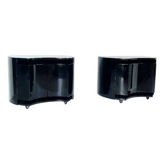 Bedside Tables in Lacquered Wood, 1990s, Set of 2 For Sale