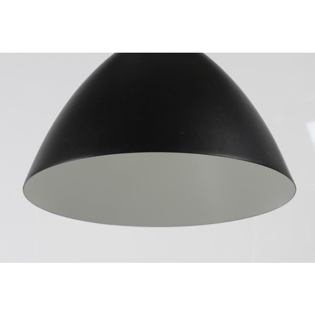 1960s Mid-Century Scandinavian Pendant Black in Metal Bell Shape with Soft Curves by Jo Hammerborg, 1960s For Sale - Image 5 of 10