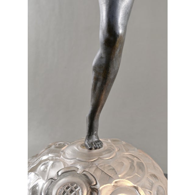 French Art Deco Lamp by Emile Gregoire 1920s France For Sale - Image 13 of 18