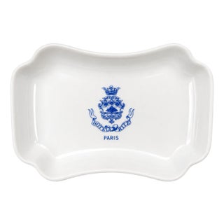 Vintage Ritz Paris Hotel White Porcelain Ashtray Soap Dish For Sale
