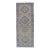 Turkish Oushak Gallery Rug in Blue and Cream With Geometric Design 4'6 X 12'6 For Sale