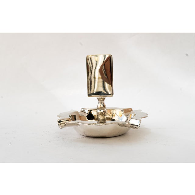 Art Deco Ashtray alpaca (white metal) vienna around 1920s