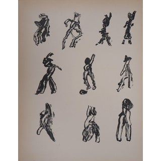 Henri Michaux, Lettrisme 10 Figures, Lithograph For Sale
