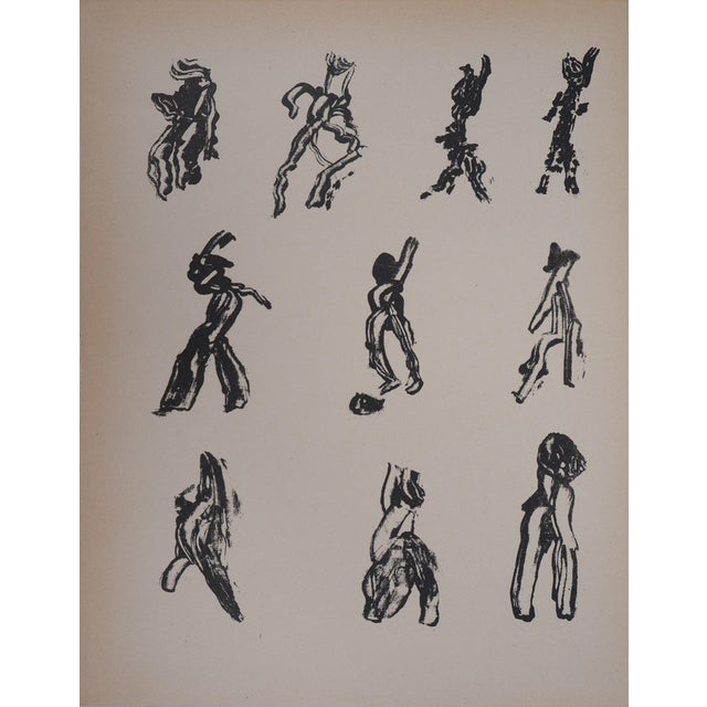 Henri Michaux, Lettrisme 10 Figures, Lithograph For Sale