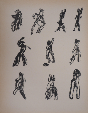 Henri Michaux, Lettrisme 10 Figures, Lithograph