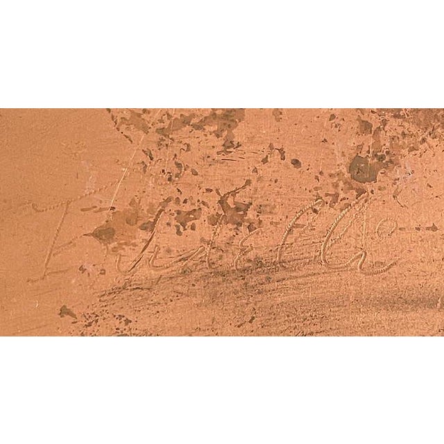 Mid-Century Modern MCM 1960's Fused Enameled Oval Dish Shallow Bowl Signed Franco Bastianelli For Sale - Image 3 of 6