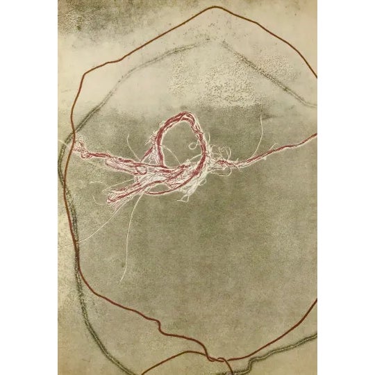 Abstract 1974 Francois Fiedler Original Lithograph Dm04211 For Sale - Image 3 of 3