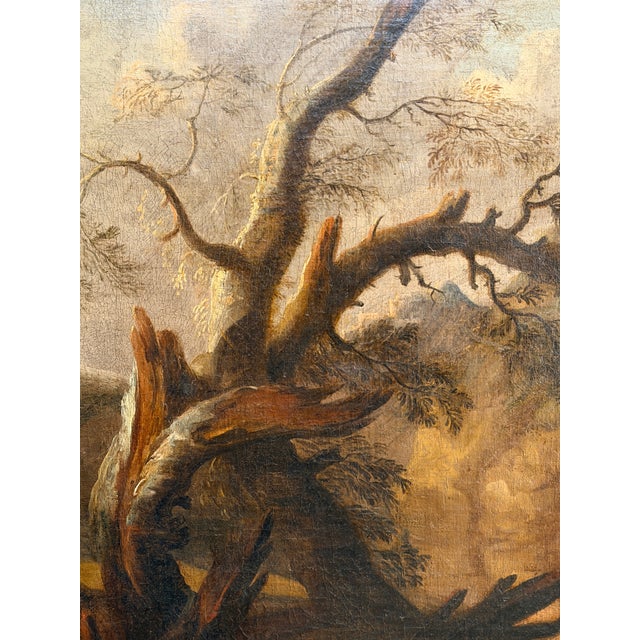 Landscape with Figures, 18th Century, Oil on Canvas For Sale - Image 5 of 7