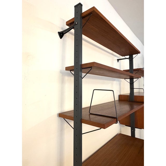 Mid-Century Teak Shelving System by Olof Pira for Pira Sweden, 1960s, Set of 10 For Sale - Image 4 of 14