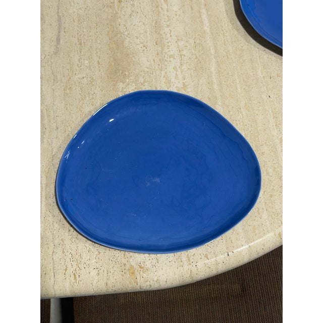(11) Cerulean Blue Dinner Plates Wabi Sabi by Mud Studio (South Africa) For Sale - Image 9 of 14