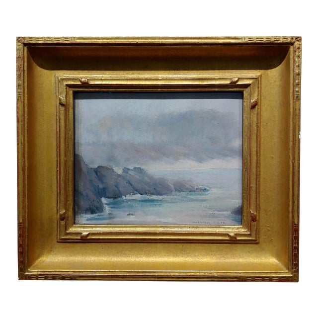 William Posey Silva -Marine Mist in a Costal View of Carmel-Painting For Sale
