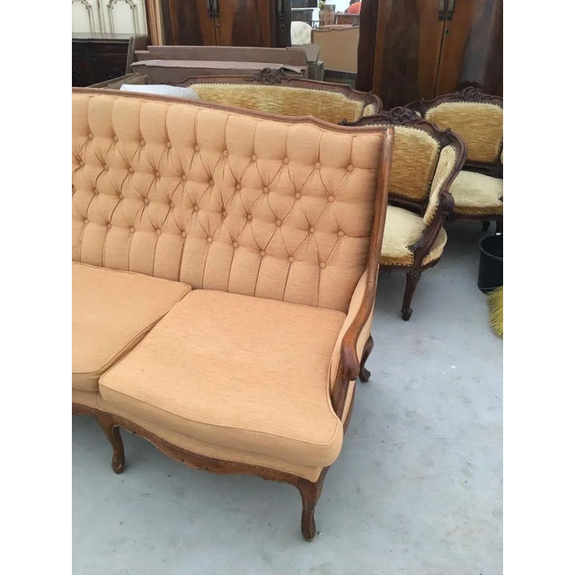 Mid-Century Modern Mid-Century Italian Velvet Sofa in the style of Paolo Buffa, 1950s For Sale - Image 3 of 15