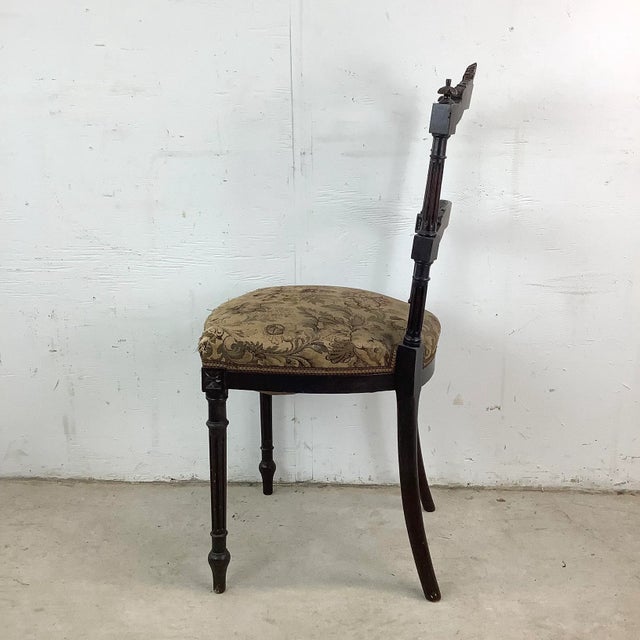 Small Antique Napoleon III Style Side Chair For Sale - Image 4 of 12