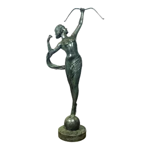 Greco-Roman Bronze Statue of Goddess Diana the Hunter