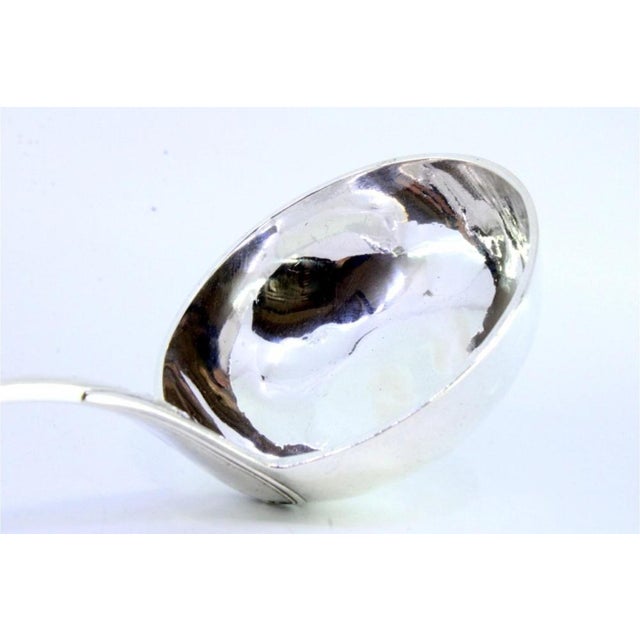 Silver Soup Ladle with Handle Stripe For Sale - Image 5 of 7