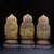 1930s Set of Three Carved Shoushan Stone Buddhas (Triple Gem / Triratna) — Seated With Halo & Lotus Base For Sale - Image 9 of 9