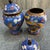 Late 20th Century Pair of Small Chinese Cloisonné Enamel Dragon & Phoenix Jars With Lids - 8" Tall For Sale - Image 5 of 6