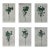 Set of 6 - One-of-a-Kind Dark Green Botanical Organic Modern Original Oil Paintings, Unframed/ Herbarium / Floral / Earth Tones For Sale