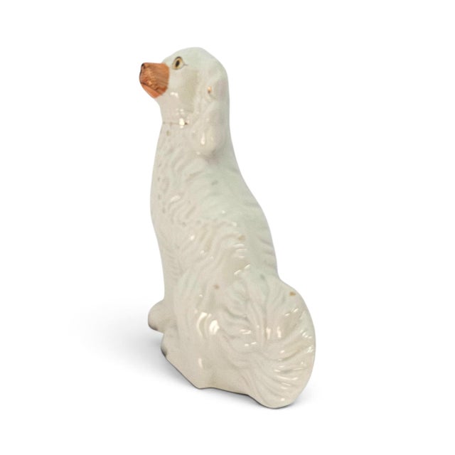 Figurative Mid-20th Century Staffordshire-Style King Charles Spaniel Mantel Dog 12" For Sale - Image 3 of 12