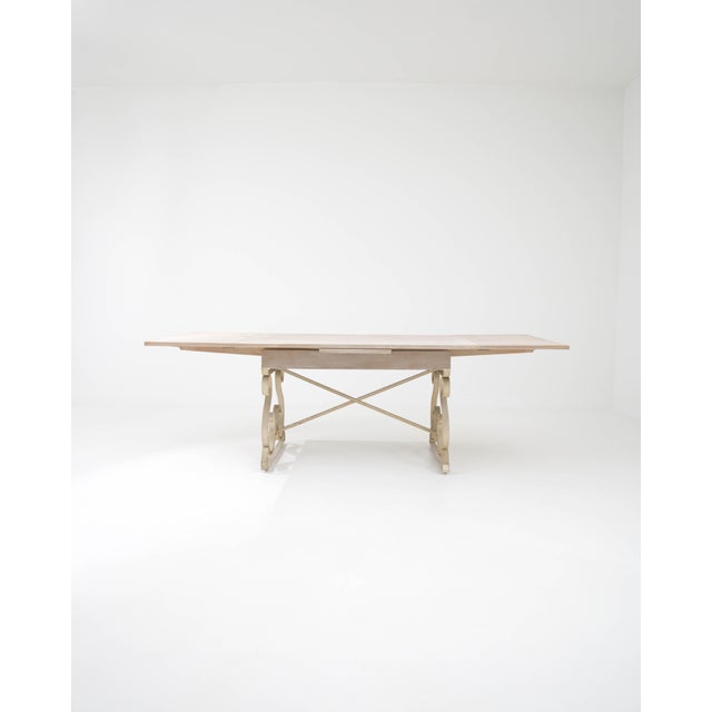 20th Century French Metal Folding Table with Wooden Top For Sale - Image 17 of 18