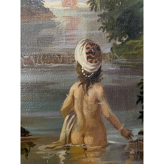1990s Oil Painting Bathers Alexander Arkadievich Litvinov For Sale - Image 11 of 12