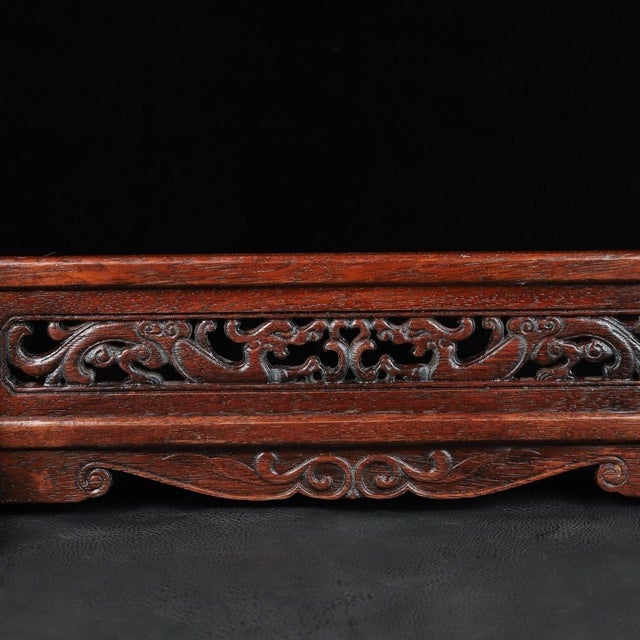 Huali Rosewood Carved Display Stand for Sword or Scroll For Sale - Image 10 of 10
