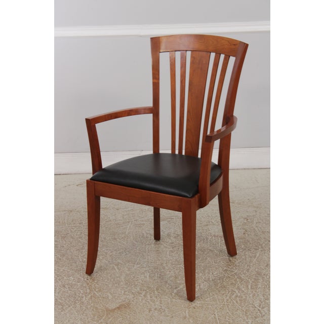 Stickley Set of 8 Stickley Cherry Bayonne Dining Chairs For Sale - Image 4 of 17