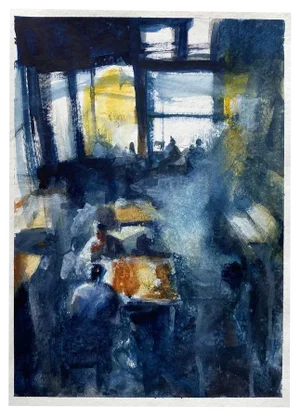 Miguel Paolin, San Telmo, 2021, Watercolor