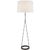 Transitional Visual Comfort Signature Dauphine Floor Lamp in Aged Iron with Linen Shade For Sale - Image 3 of 3