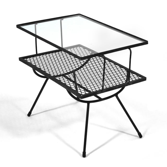 Metal Two-Tiered Iron End Tables by Frank & Son (Pair) For Sale - Image 7 of 7