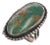 sz7 Large 40's-50's Native American silver turquoise ring For Sale