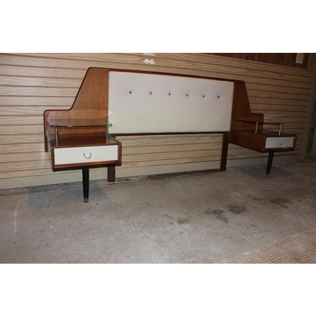 1960s MidCentury Modern GPlan Headboard with Floating Teak