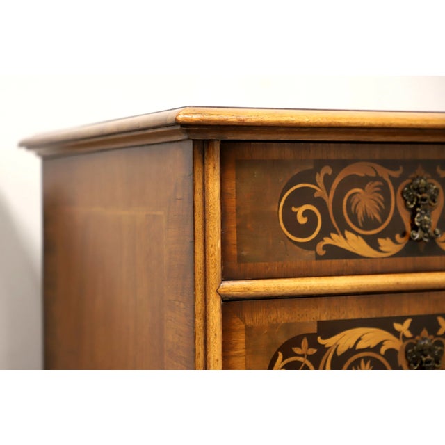 Wood Century Furniture Grand Rapids Chippendale Inlaid Walnut Five-Drawer Chest For Sale - Image 7 of 12